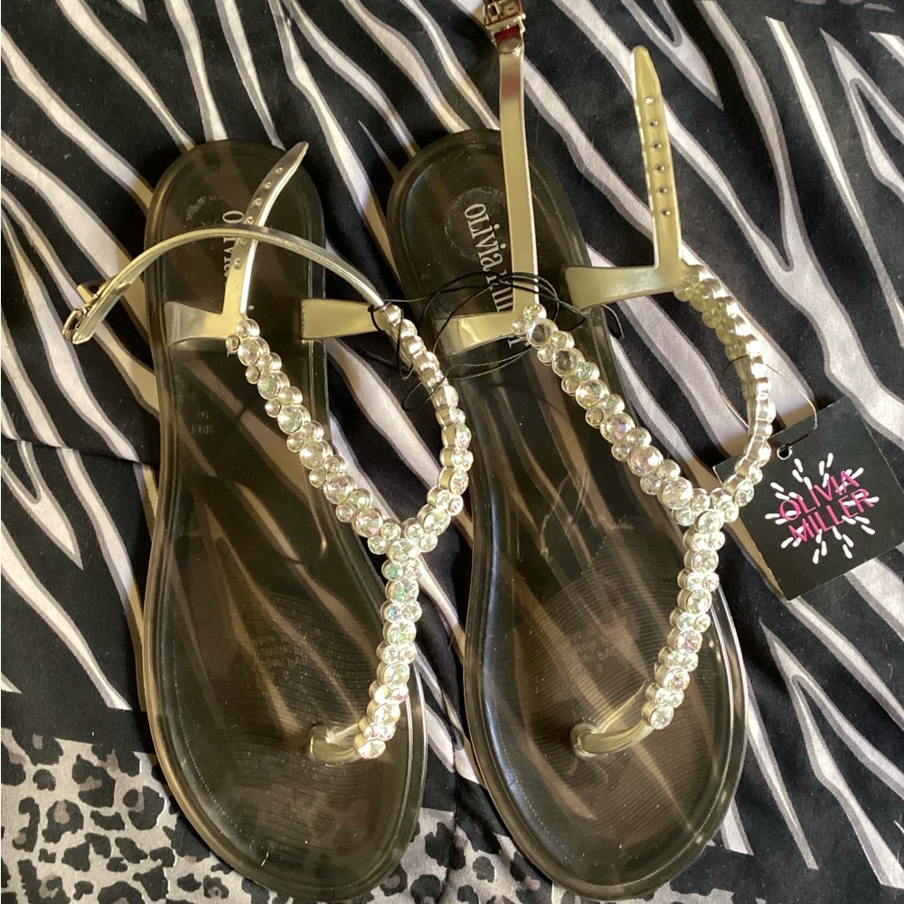 ✨ Olivia Miller Rhinestone Jelly Sandals | NEW with Tag ✨